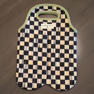 MacKenzie-Childs Courtly Check Double Wine Tote Insulated Bag